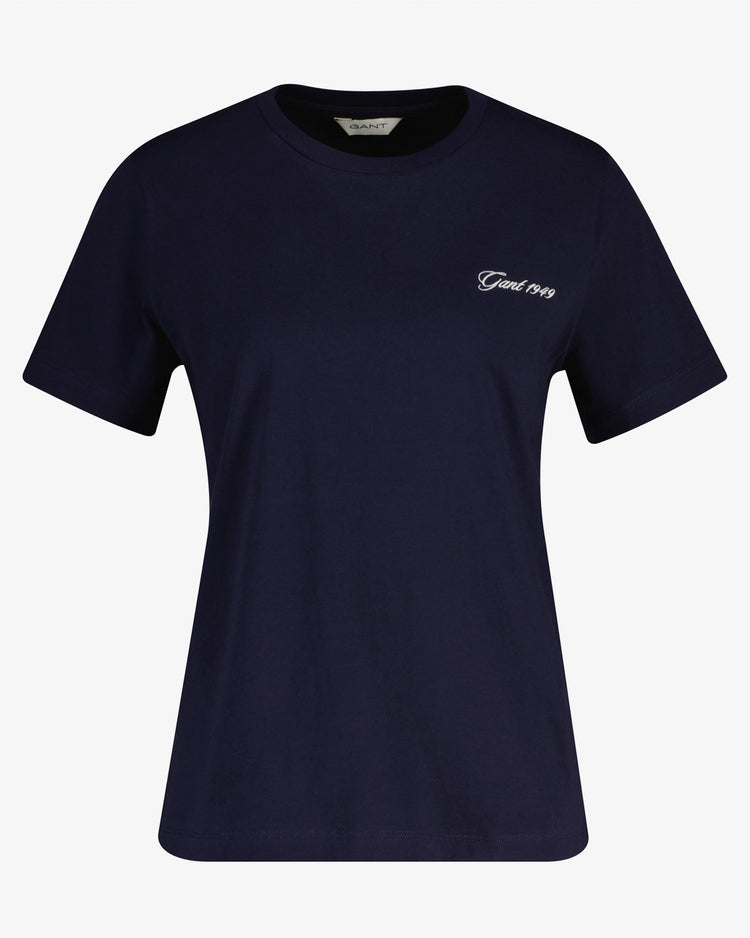 Koszulka damska z krótkim rękawem, okrągły kołnierzyk regular fit