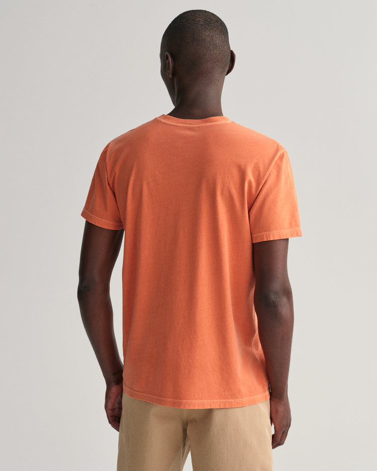 Bawełniana koszulka męska z okrągłym kołnierzykiem relaxed fit