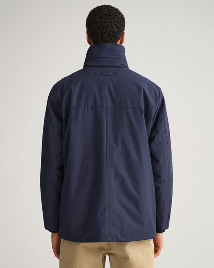 Kurtka męska ze stójką z długim rękawem regular fit granatowa