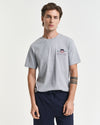 Bawełniany t-shirt męski z okrągłym dekoltem regular fit szary