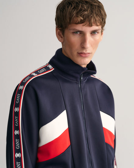 Bluza męska z nadrukiem z zamkiem z długim rękawem regular fit