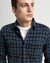 Kurtka koszulowa męska jersey w kratę