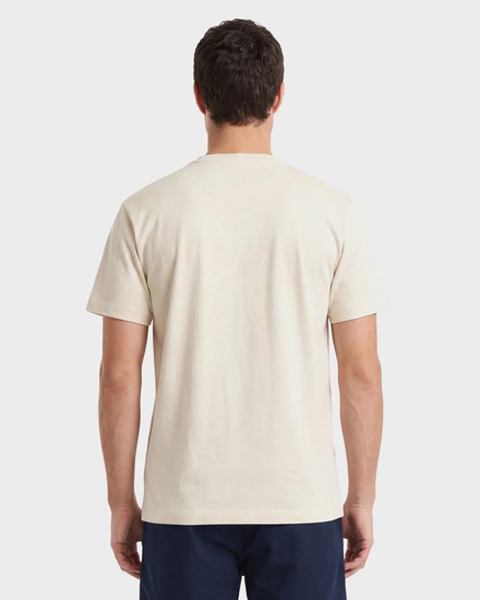 Bawełniany t-shirt męski z krótkim rękawem okrągły kołnierzyk regular fit