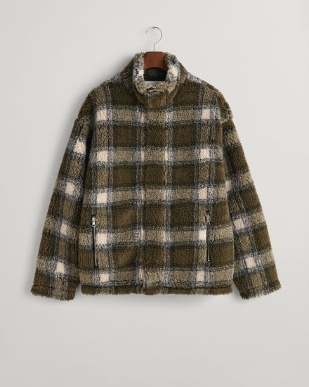 Kurtka męska z zamkiem oversize fit zielona