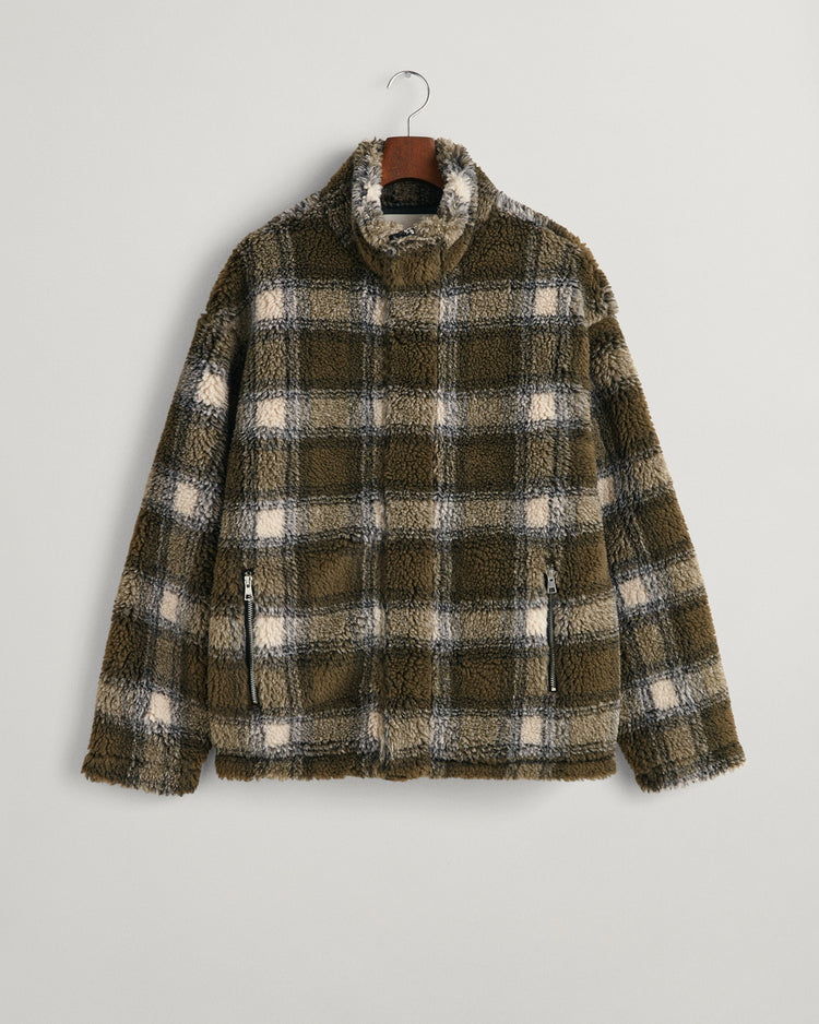 Kurtka męska z zamkiem oversize fit zielona