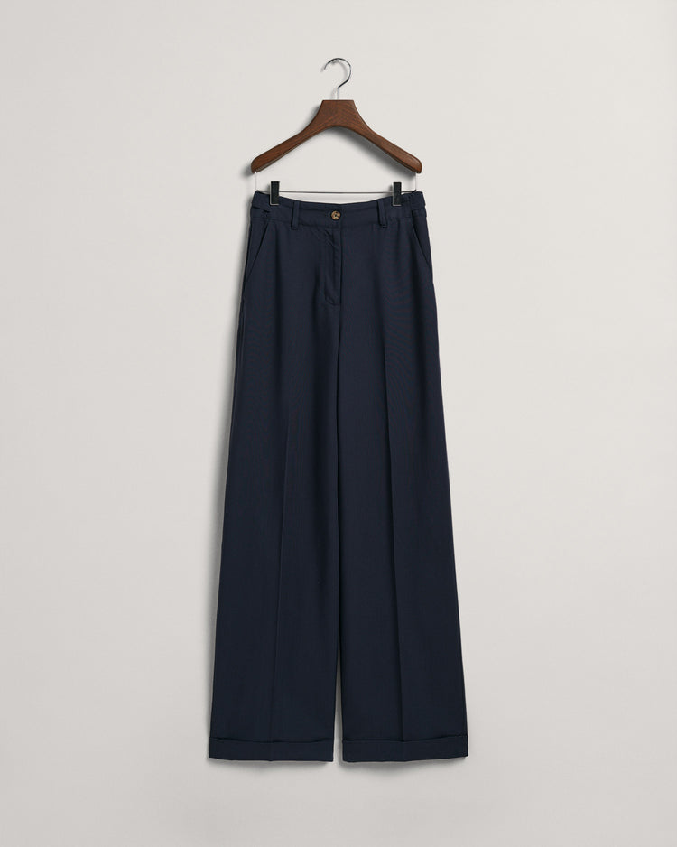Spodnie damskie relaxed fit granatowe
