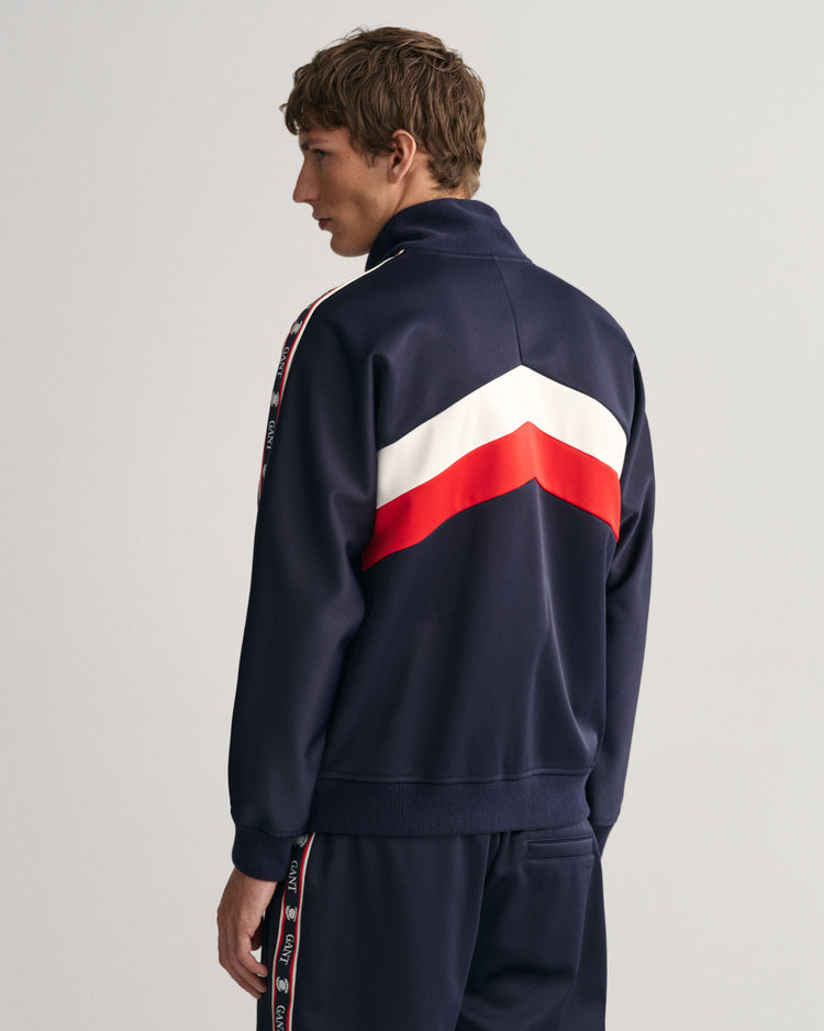 Bluza męska z nadrukiem z zamkiem z długim rękawem regular fit