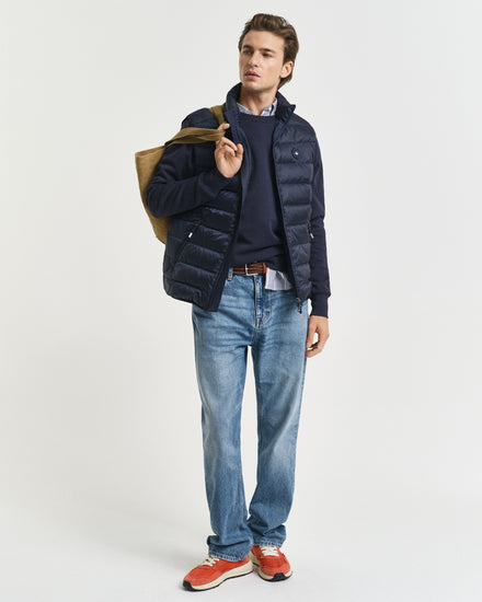 Bluza męska z okrągłym dekoltem regular fit granatowa