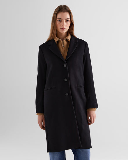 Kurtka damska z klasycznym kołnierzem i długim rękawem regular fit