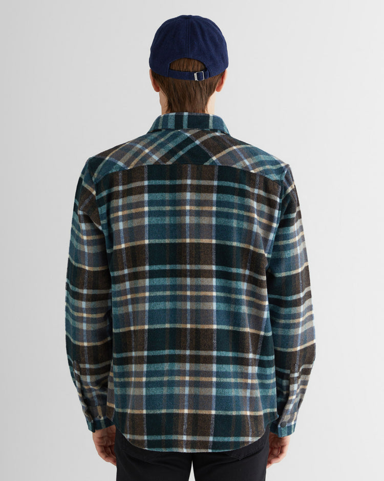 Wełniana kraciasta kurtka