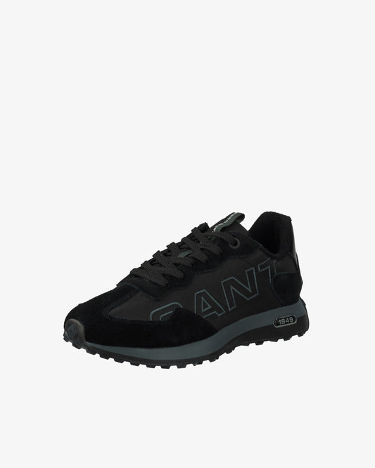 Buty sportowe męskie z nadrukiem czarne