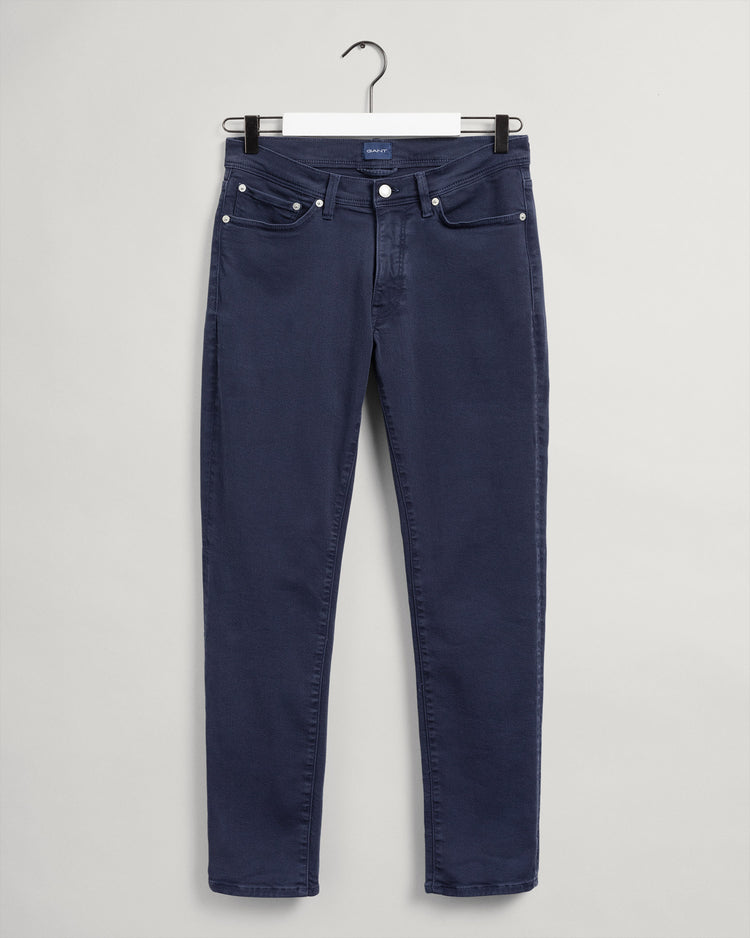 Spodnie jeansowe męskie extra slim fit granatowe
