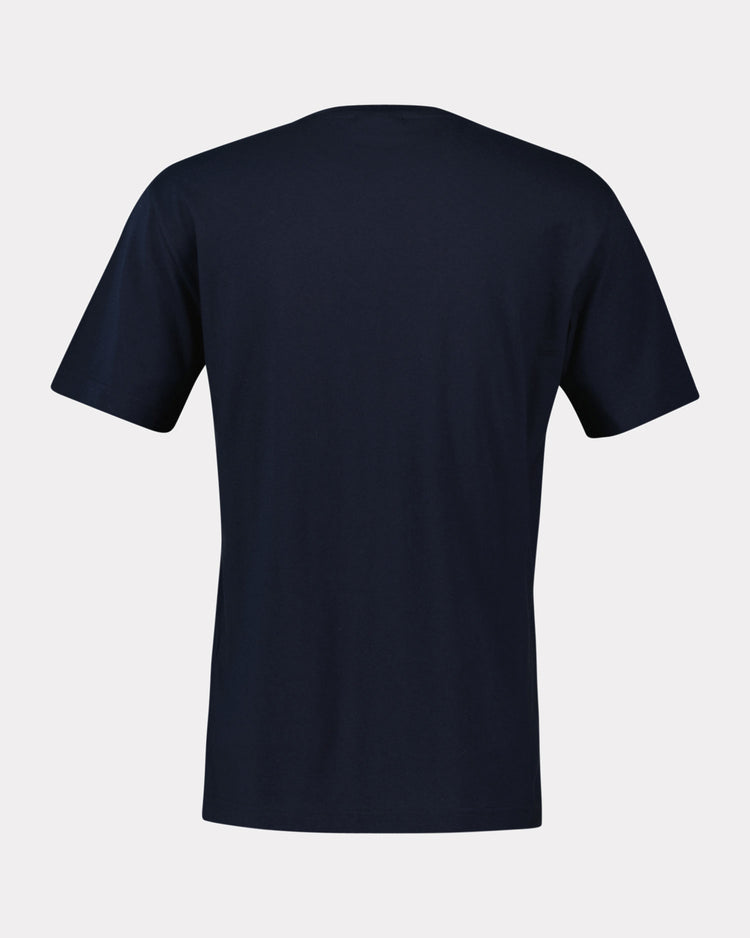 Bawełniany t-shirt męski z nadrukiem okrągły kołnierzyk regular fit