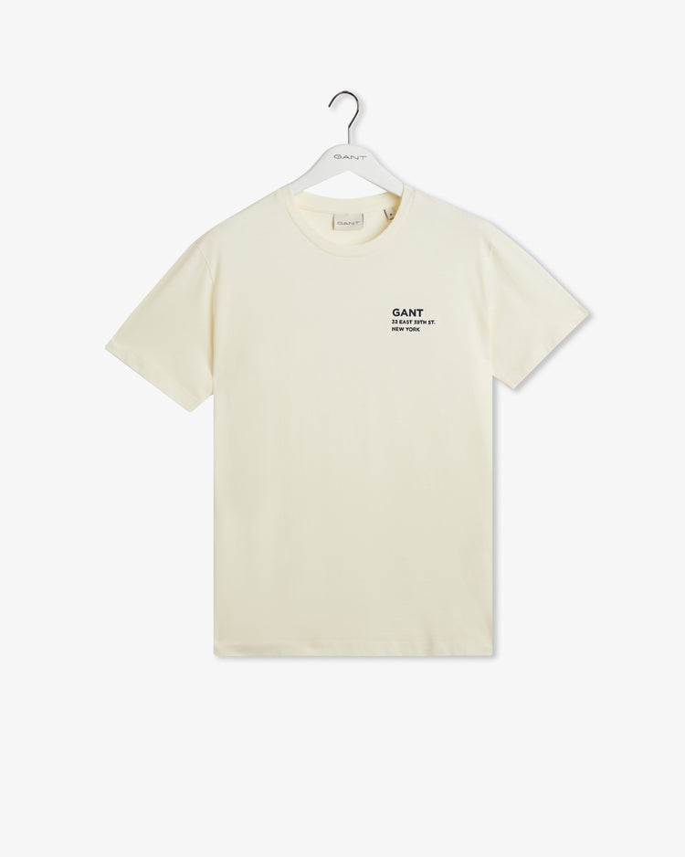 T-shirt męski z nadrukiem regular fit biały