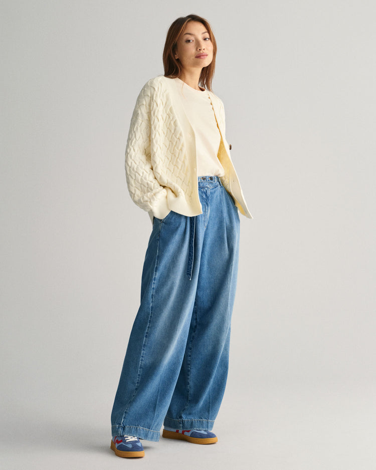 Koszulka damska z nadrukiem z okrągłym dekoltem regular fit beżowa