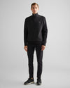 Sweter męski z zamkiem do połowy relaxed fit czarny