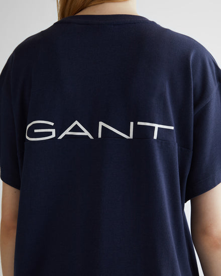 Koszulka z grafiką na plecach z dekoltem C