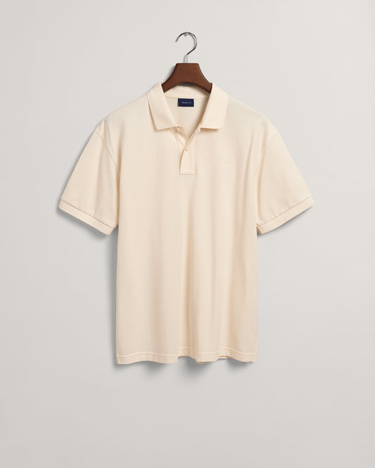 Męski beżowy polo o kroju oversize