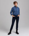 Spodnie damskie slim fit granatowe
