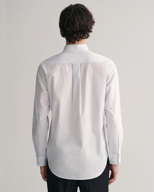 Koszula męska w paski z długim rękawem regular fit niebieska