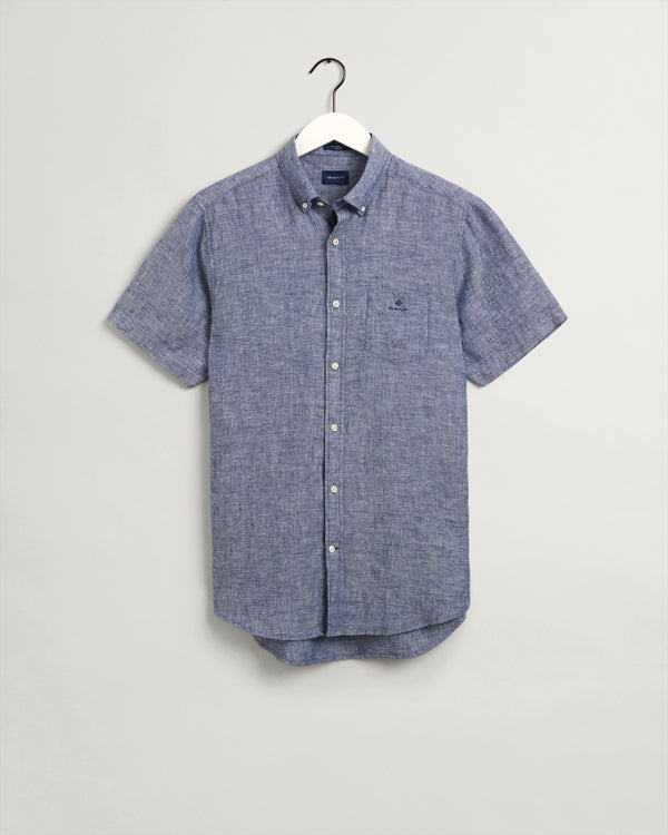 Koszula męska z krótkim rękawem regular fit granatowa