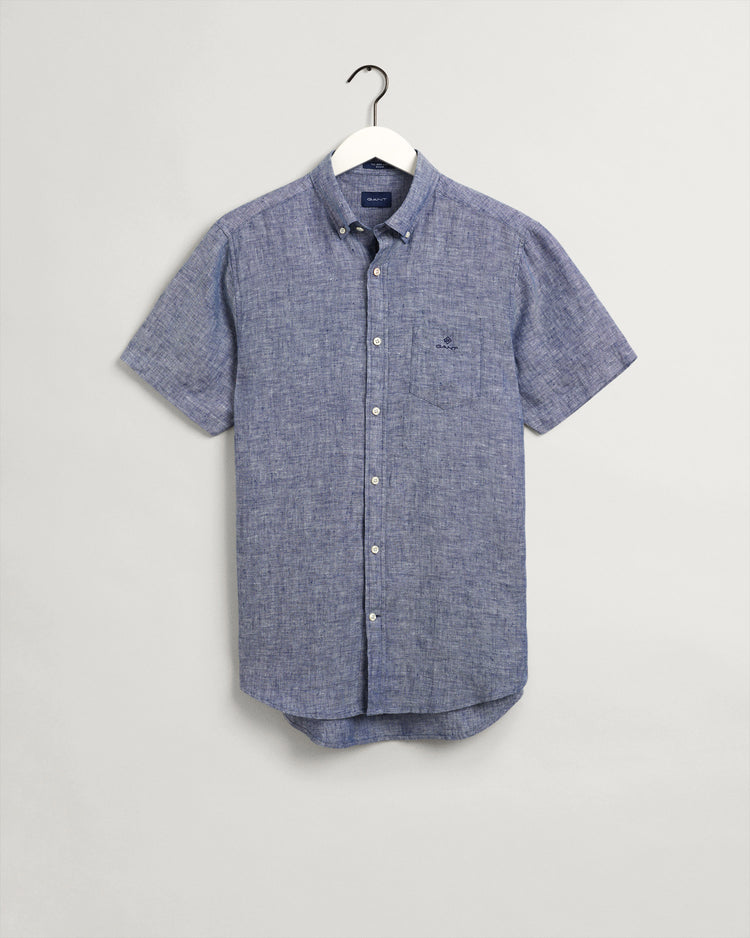 Koszula męska z krótkim rękawem regular fit granatowa