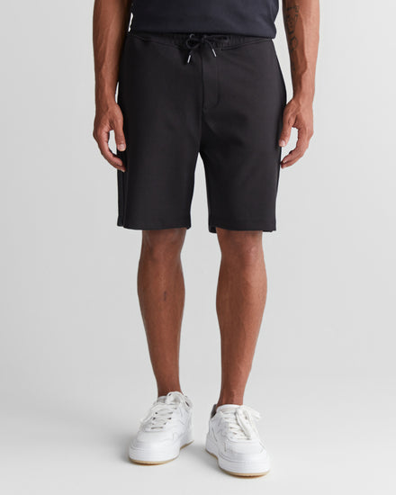 Szorty męskie z nadrukiem regular fit czarne