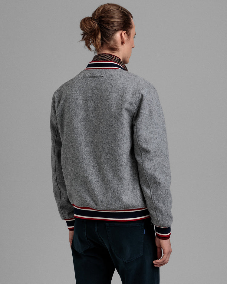 Kurtka męska zapinana na guziki z długim rękawem regular fit szara