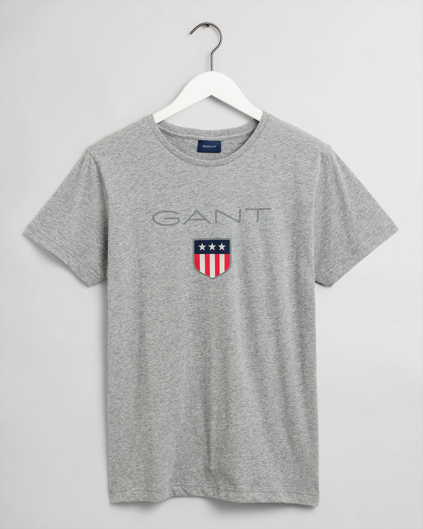 Bawełniany t-shirt męski z nadrukiem okrągły kołnierzyk regular fit