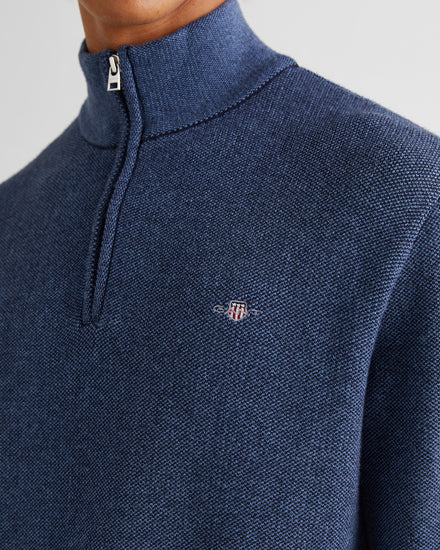 Sweter melanżowy Half-Zip