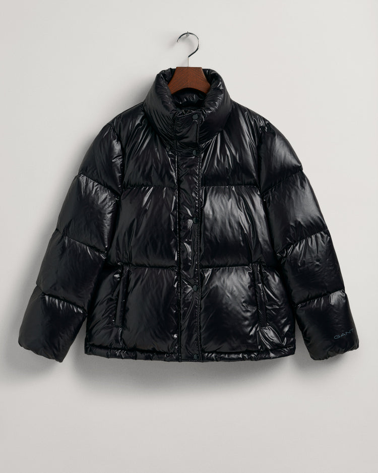 Kurtka damska z zamkiem z długim rękawem relaxed fit czarna