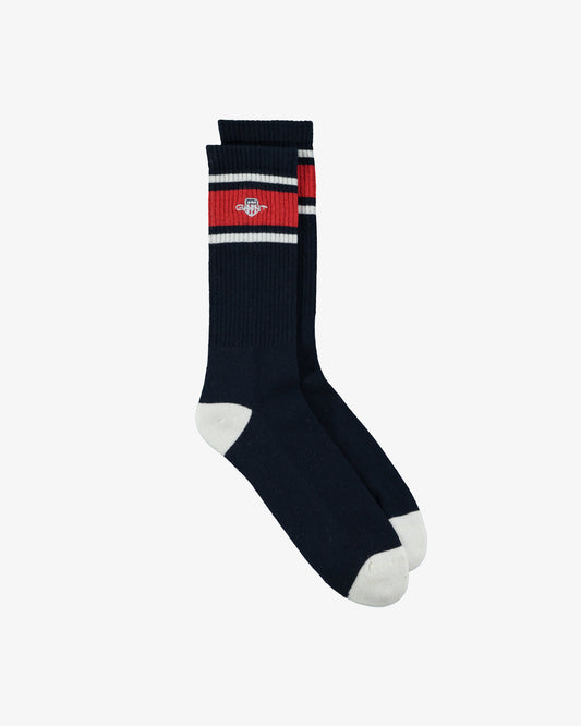 Męskie granatowe skarpety sportowe z logo