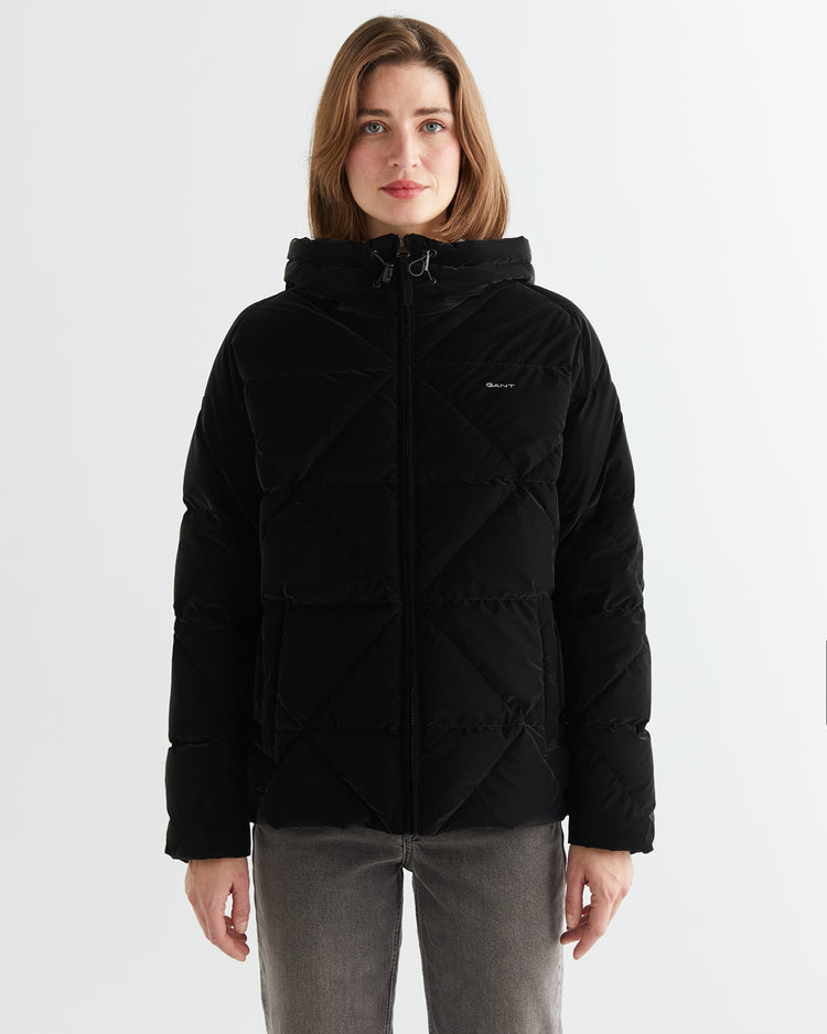 Kurtka damska z kapturem regular fit czarna