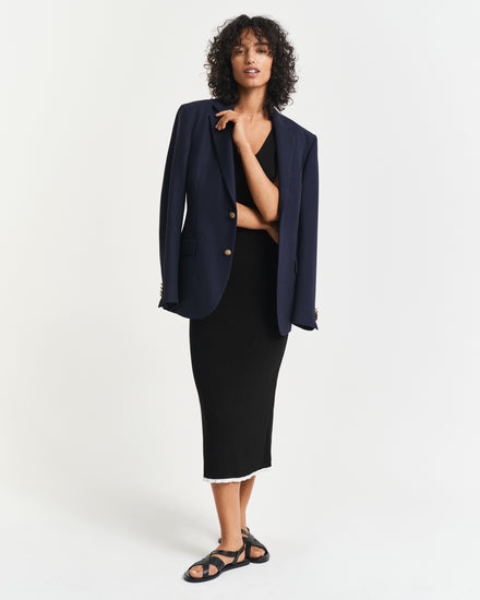 Sukienka damska bez rękawów slim fit czarna