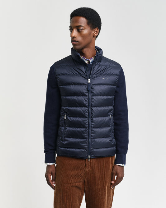 Bezrękawniki męskie ze stójką regular fit granatowe