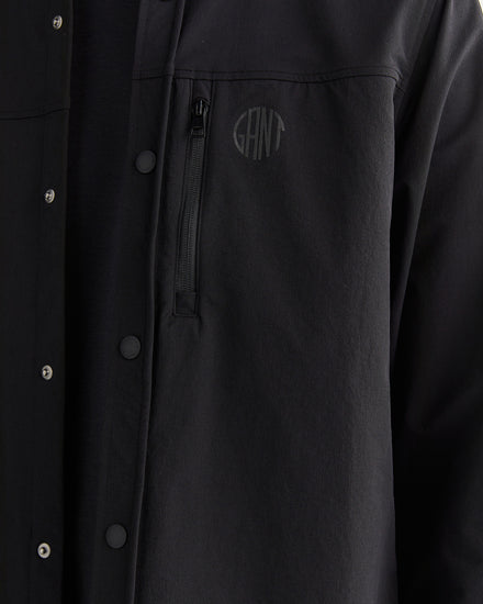 Koszula męska z nadrukiem z długim rękawem relaxed fit czarna