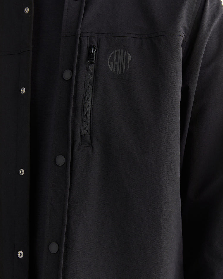 Koszula męska z nadrukiem z długim rękawem relaxed fit czarna