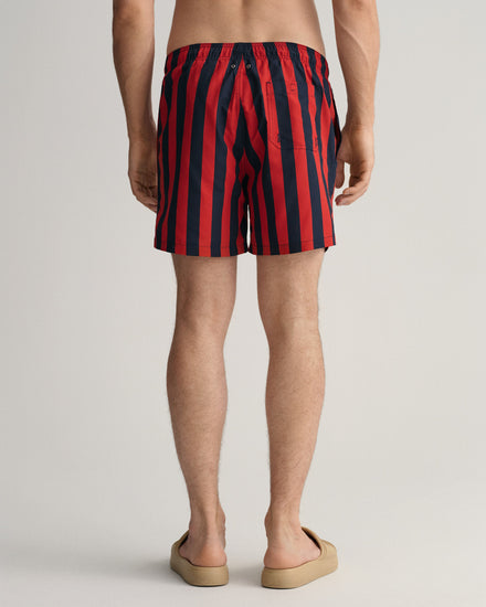 Szorty kąpielowe w paski o klasycznym kroju