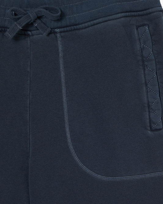 Bawełniane szorty męskie z nadrukiem regular fit granatowe