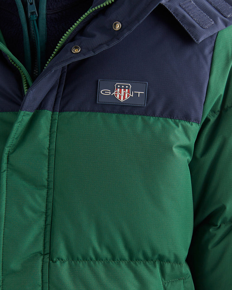 Kurtka męska z kapturem regular fit zielona