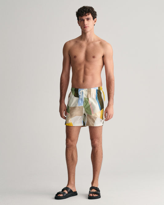 Szorty kąpielowe męskie regular fit żółte