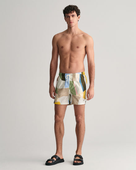 Szorty kąpielowe męskie regular fit żółte