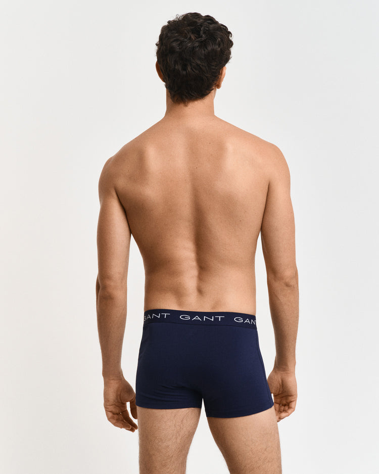 Zestaw 3 par bawełnianych granatowych bokserek męskich