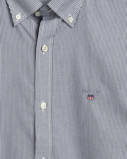 Męska niebieska koszula slim fit w paski