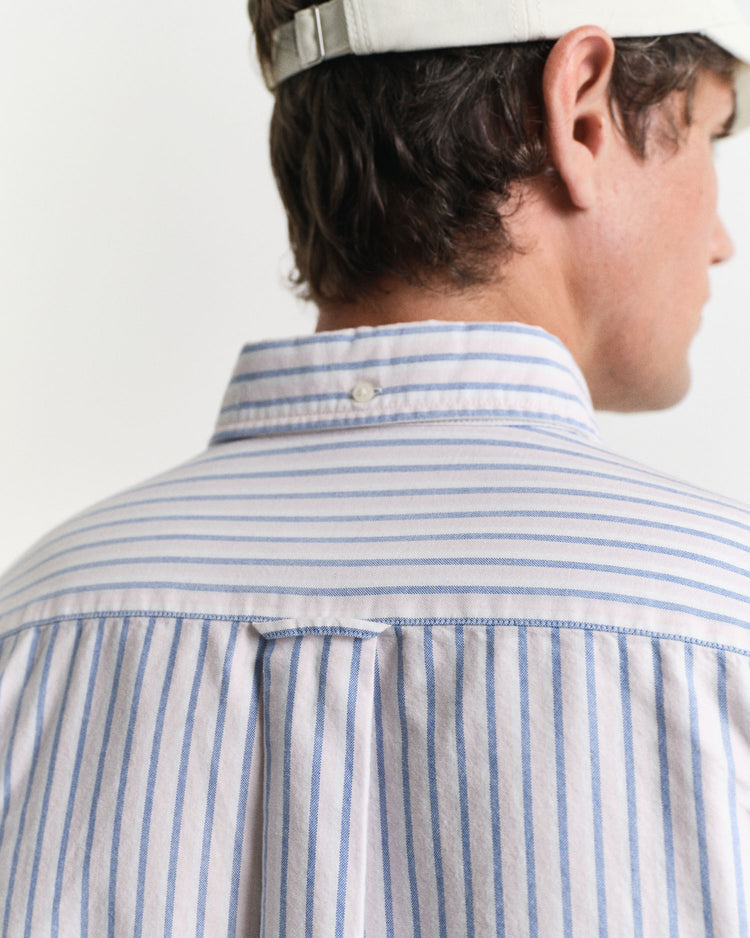 Bawełniana koszula męska z długim rękawem regular fit różowa