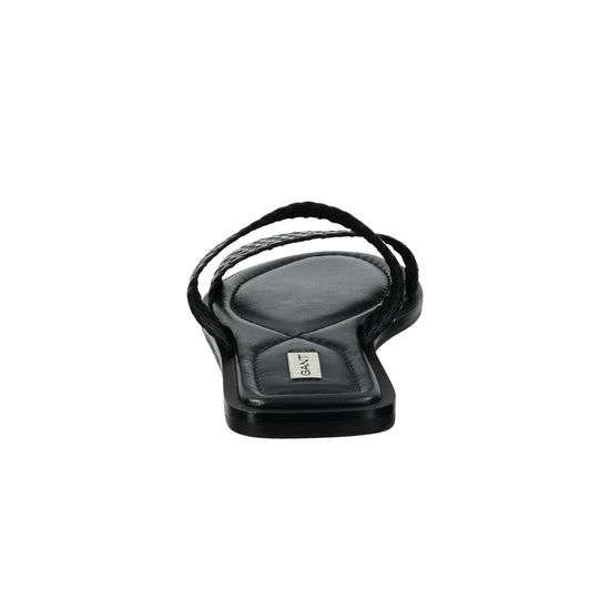 Skórzane sandały i klapki damskie czarne