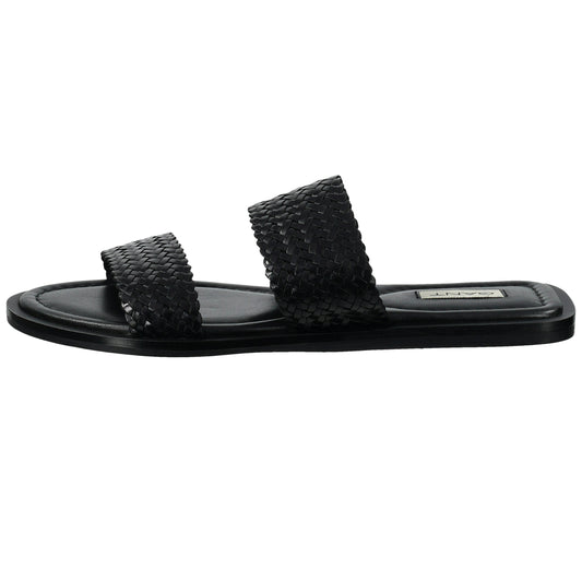 Skórzane klapki damskie czarne