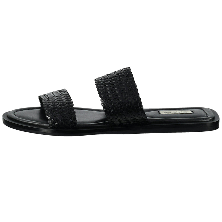 Skórzane sandały i klapki damskie czarne