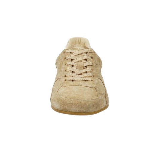 Skórzane sneakersy damskie beżowe