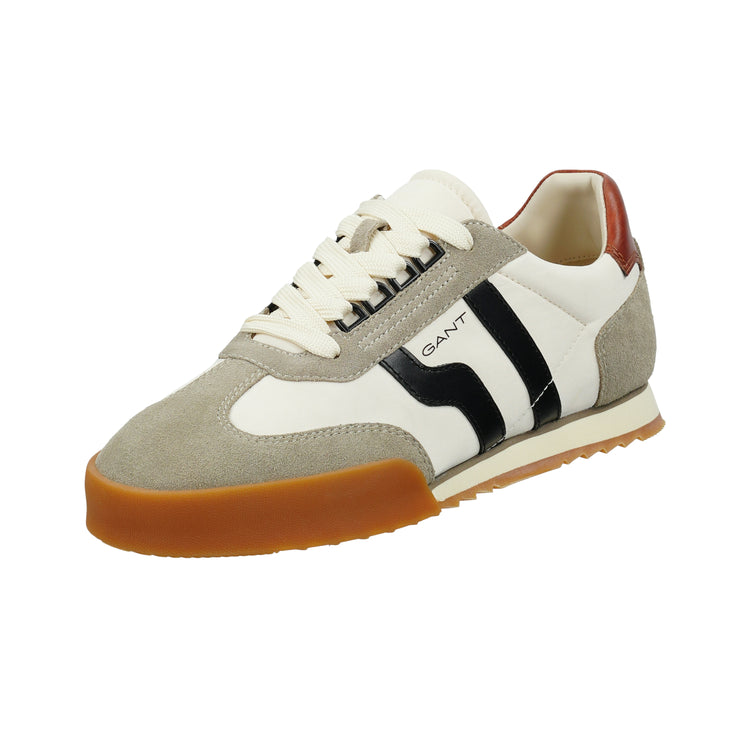 Sneakersy męskie w paski beżowe